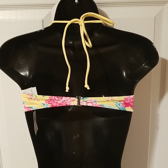 A&F Yellow Floral Bikini Top - Picture 3 of 4